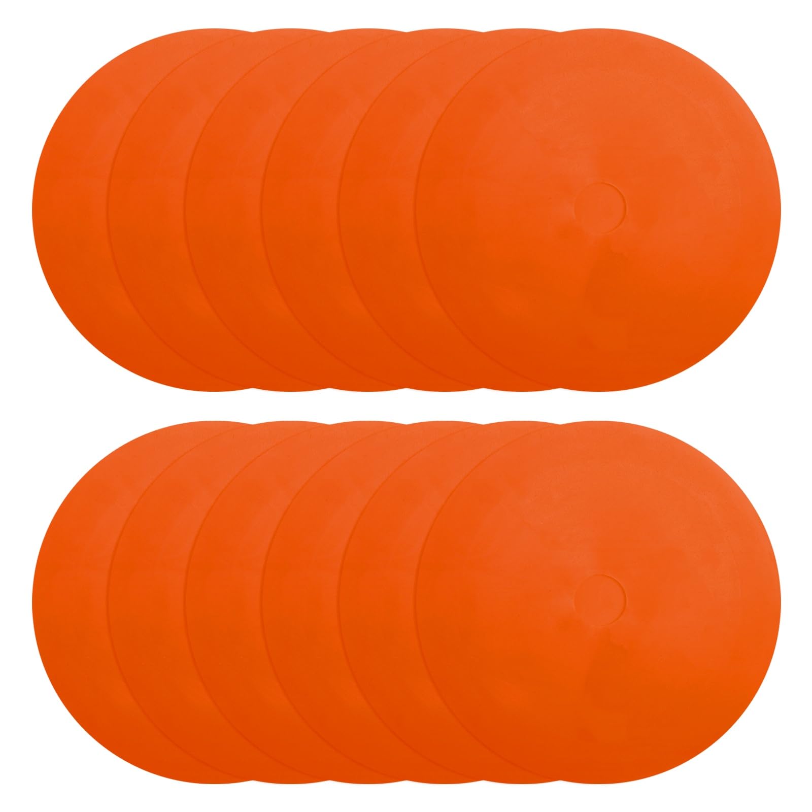 PATIKIL Marqueurs Au Sol 6 Pouces 12 Pcs Points Antidérapants Cônes Plats pour Gym Football Sports Orange