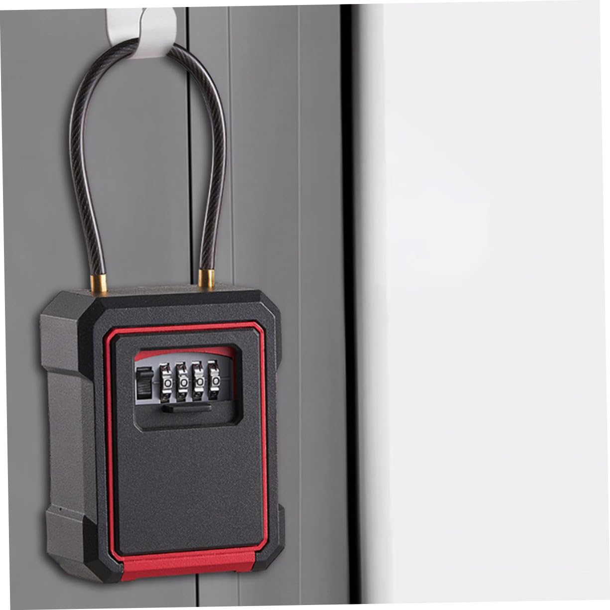 Caja de llaves de pared resistente a la intemperie con código de bloqueo, llave segura para acceso al hogar al aire libre a la casa y llaves pequeñas, ideal para seguridad mejorada del hogar