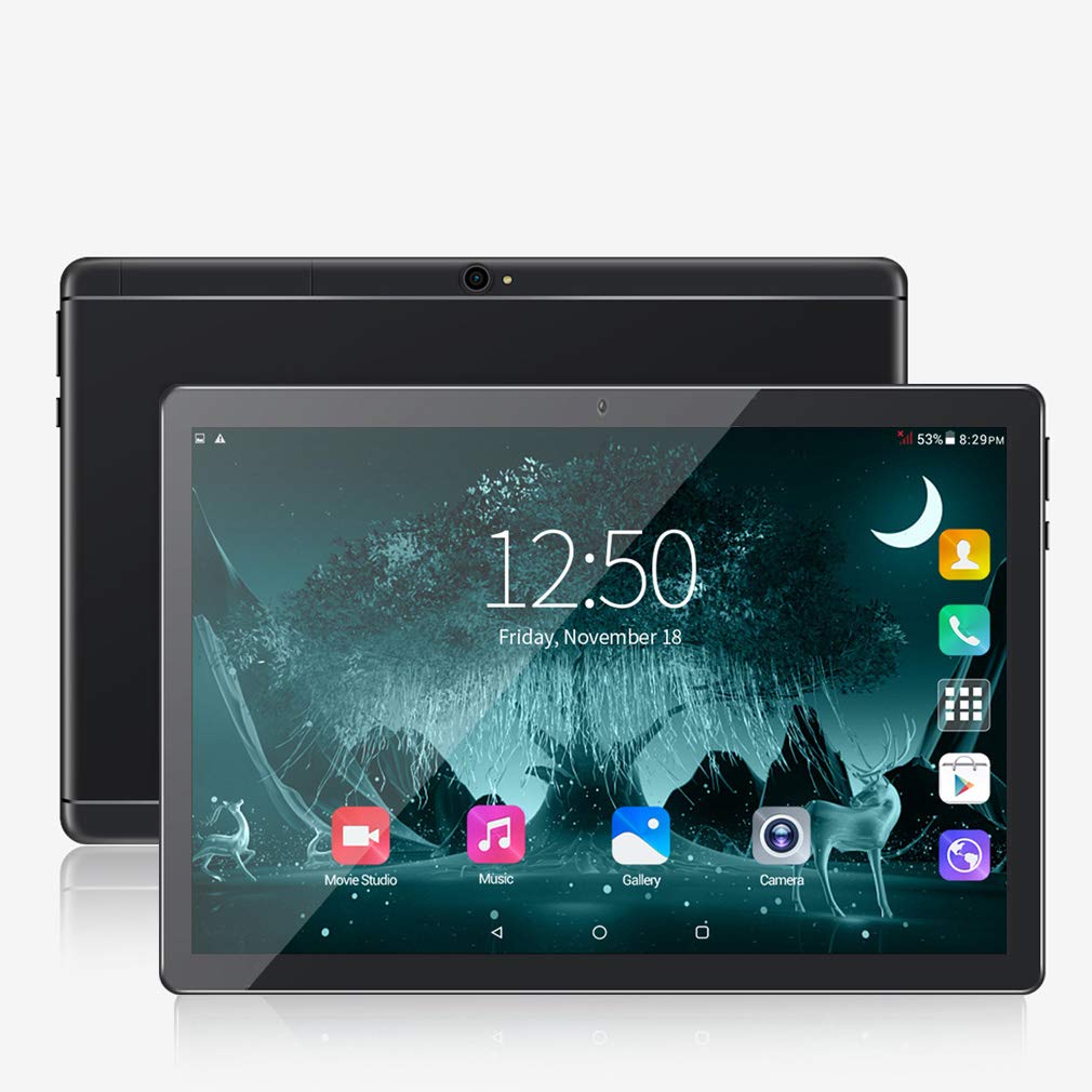10 inch Android Tablet PC, 5G Wi-Fi, 4GB RAM,64GB ROM, Octa -Core Processor, IPS HD Display, 3G Phablet with Dual Sim Card Slots, WiFi, Bluetooth, GPS, Penen Tablets for Kids,M2 (Black)