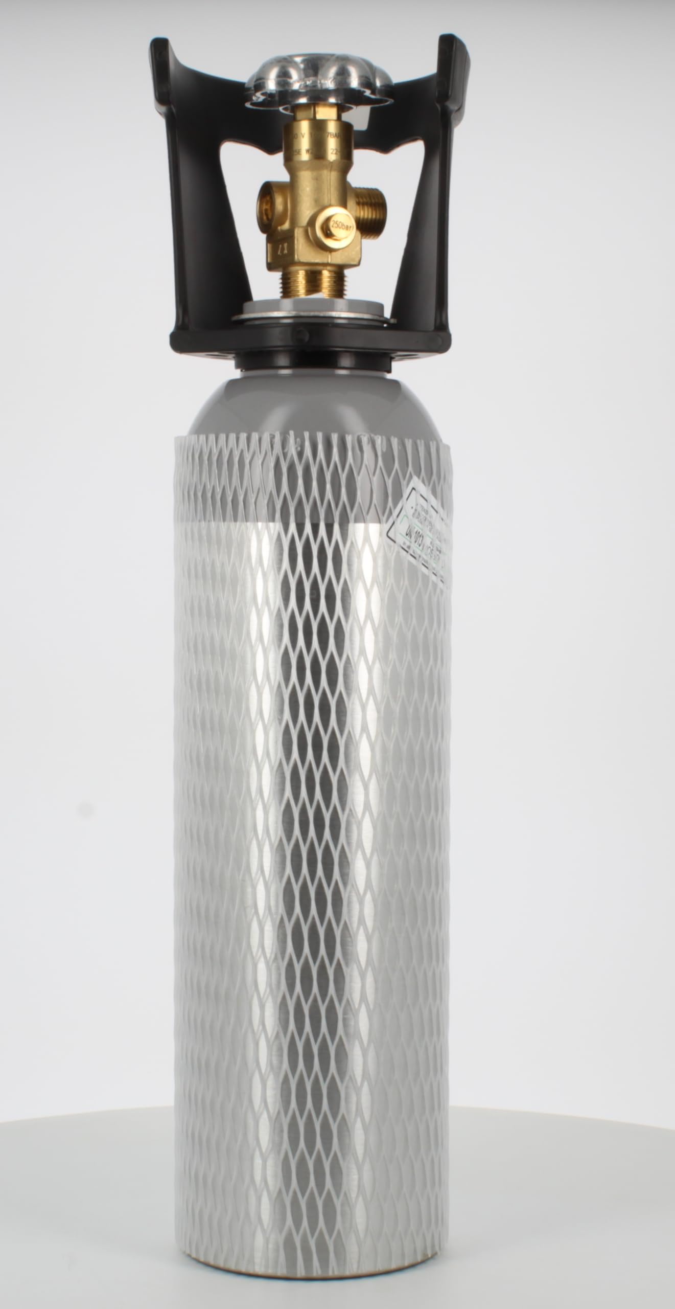 Bouteille Co2 de 2 kg en aluminium entièrement rechargeable avec valve résiduelle spéciale pour gazage alimentaire et gazeurs