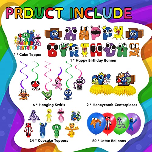 Rainbow Theme Friends Party Decorations, Rainbow Birthday Party Supplies Include Happy Birthday Banner, Balloons, Hanging Decorations, Cake Decorations, Honeycomb Table Centerpieces For Kids #TOP3