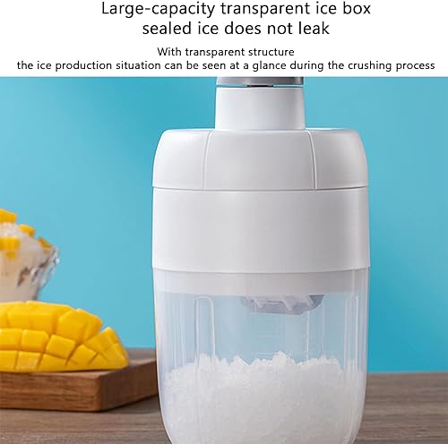Miniatura 7 de Trituradora de hielo manual de 33.8 fl oz - Máquina de afeitar de hielo desmontable reutilizable para cócteles de manivela con molde de cubitos de