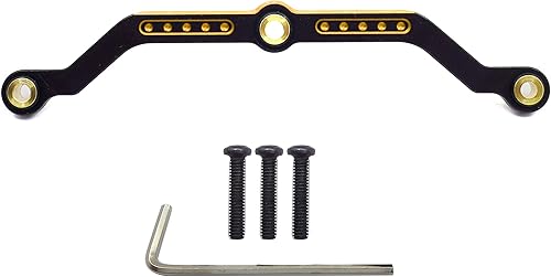 Kit de varilla de enlace de dirección de aluminio para 118 TRX4M RC Crawler piezas de actualización (oro negro)