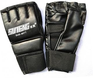 BESPORTBLE Luvas De Boxe Luvas Sem Dedos Luvas De Boxe Meio Dedo Luvas De Boxe De Couro Luvas De Meio Dedo Luvas De Boxe Respiráveis