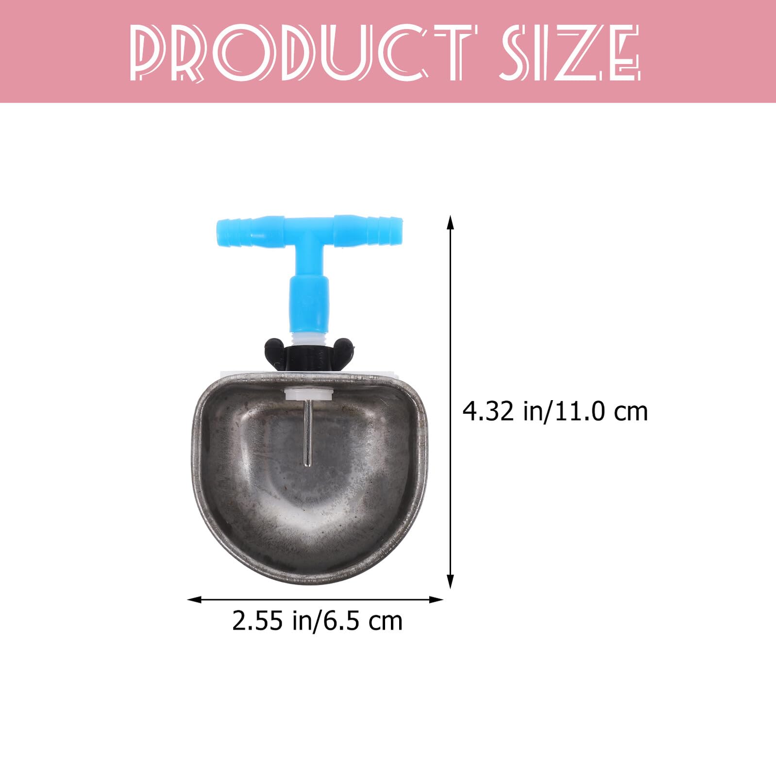 COLLBATH 6 pièces Abreuvoir Lapin INOX Bol Automatique Capacité pour Cage Clapier Distributeur Eau Anti-Morsure pour Alimentation Confort Lapins