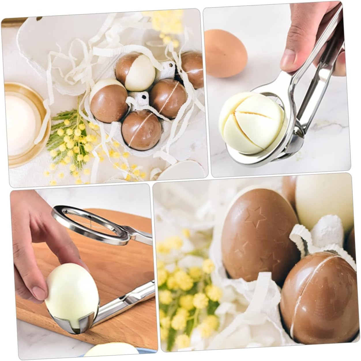 Egg Chopper for Hard Boiled Eggs Slicer Easy Peel Kitchen Fruit Slicer