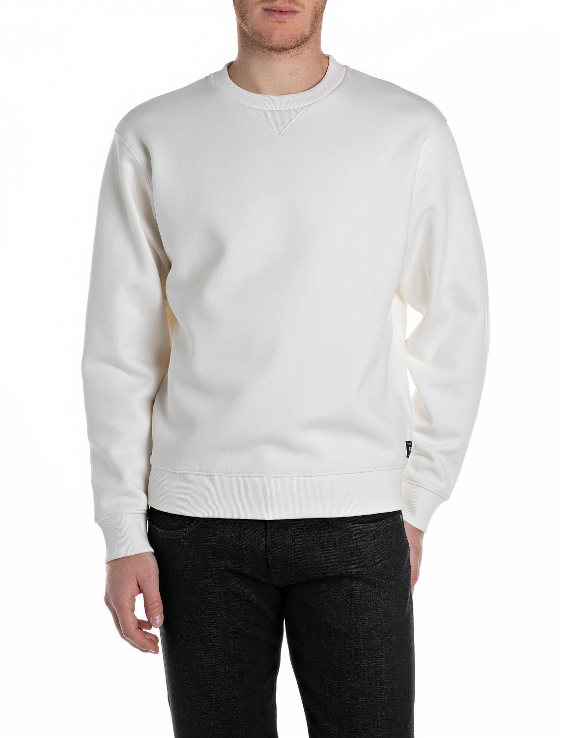 Replay Men's Sweatshirt, 011 Natural White, XXL