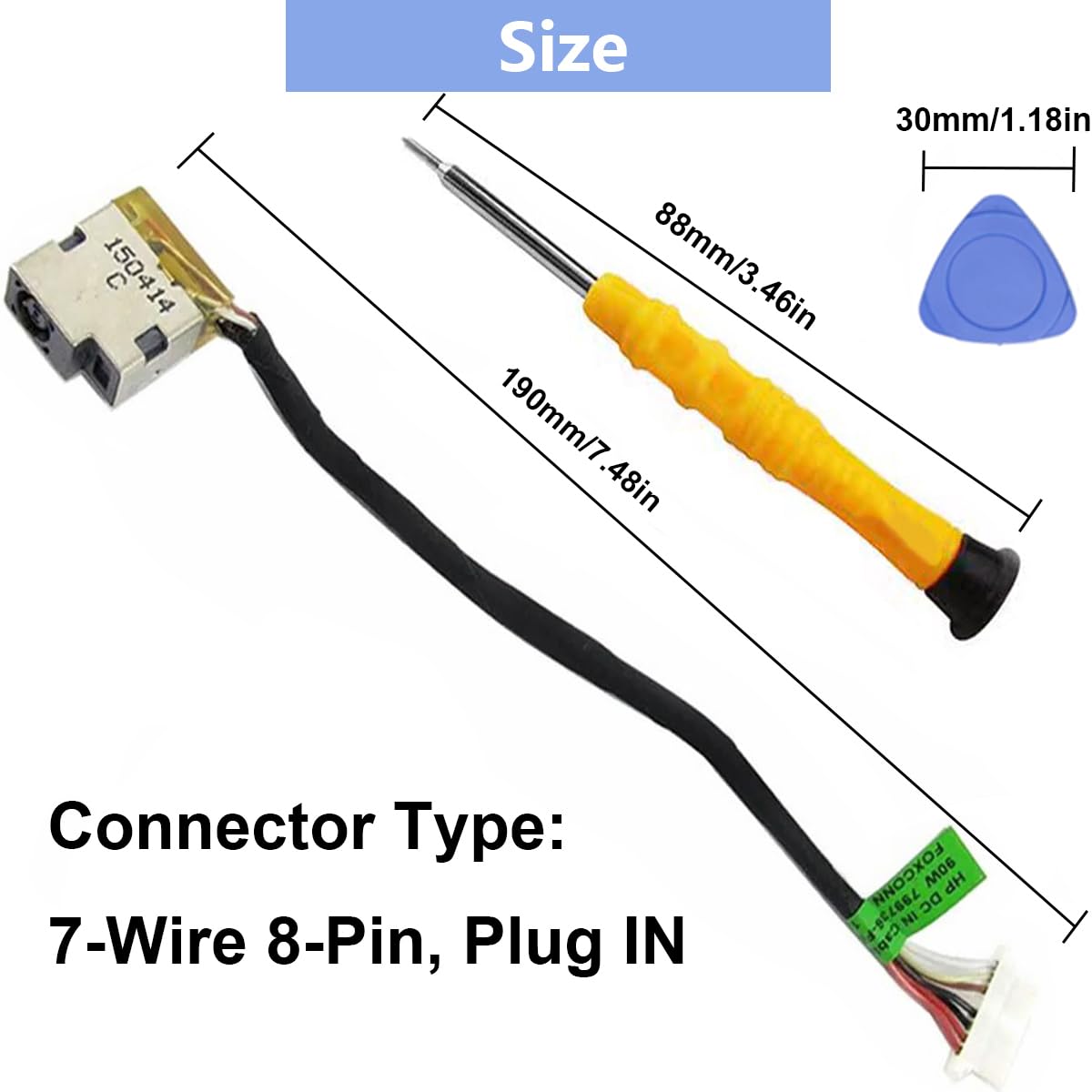 Connecteur D'alimentation DC Jack Pour HP Pavilion - Remplacement Chargeur Portable | Câble Prise Alimentation