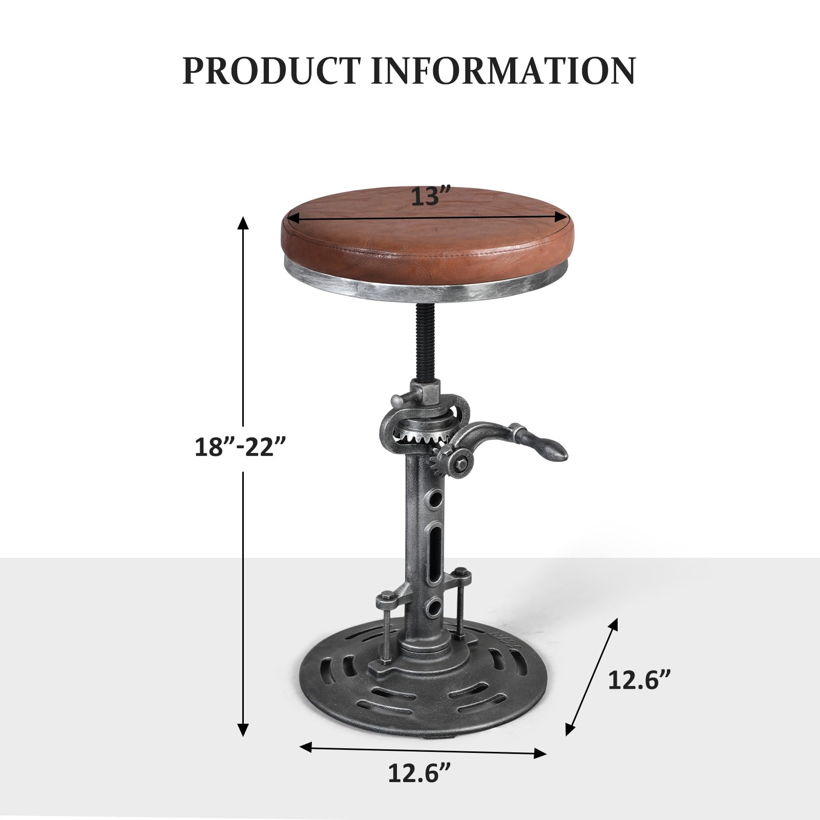 Amazon.com: BOKKOLIK Antique Bar Stool with PU Seat for Kitchen