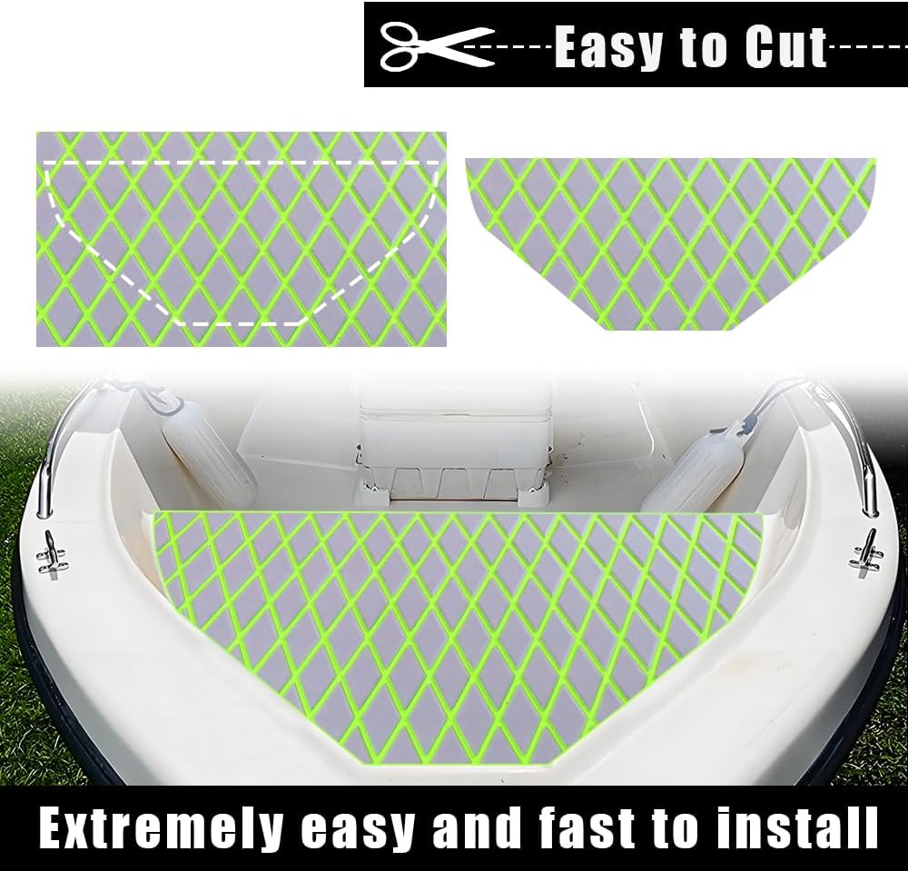 98.4"×45.2" Self-Adhesive Boat Flooring EVA Foam Boat Decking Sheet Non-Slip for Fishing Suitable for Yachts,Gardens,Kart,etc