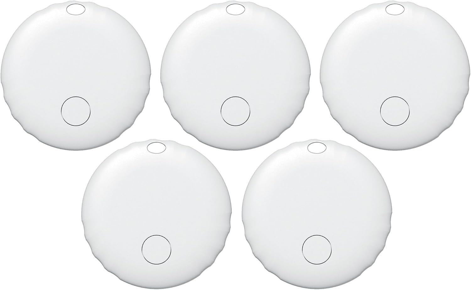 Tracker Tag, Smart Tag Works with Find My App (iOS Only), Keys Finder and Item Locator for Luggage, Backpack, Suitcases and More, Replaceable Battery, IP67 Waterproof Tracking Tags-5 Pack(White)