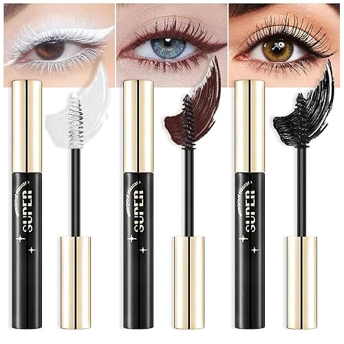 Miniatura 1 de Juego de 3 rímel de ojos de gato de colores, pestañas de volumen y longitud para mujer, pestañas de volumen y longitud para mujer, máscara de ojos