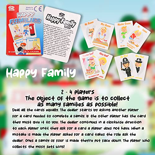 4 Classic Snap Card Game Decks, Cute Design Styles, Go Fish, Old Maid, Animal Snap and Happy Families, Matching Pairs Game, Great Memory Boosting Activity and Ideal Screen Free Fun (4 Card Games) - Image 4