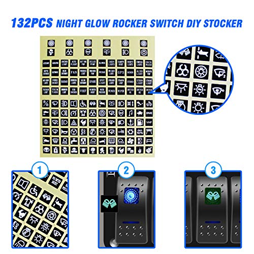 Fxc Waterproof Marine Boat Rocker Switch Panel 6 Gang With 3.1A Dual Usb Slot Socket + Cigarette Lighter +Led Voltmeter With Overload Protection For Car Rv Vehicles Truck (6 Gang Blue Led) (6 Blue) #TOP3