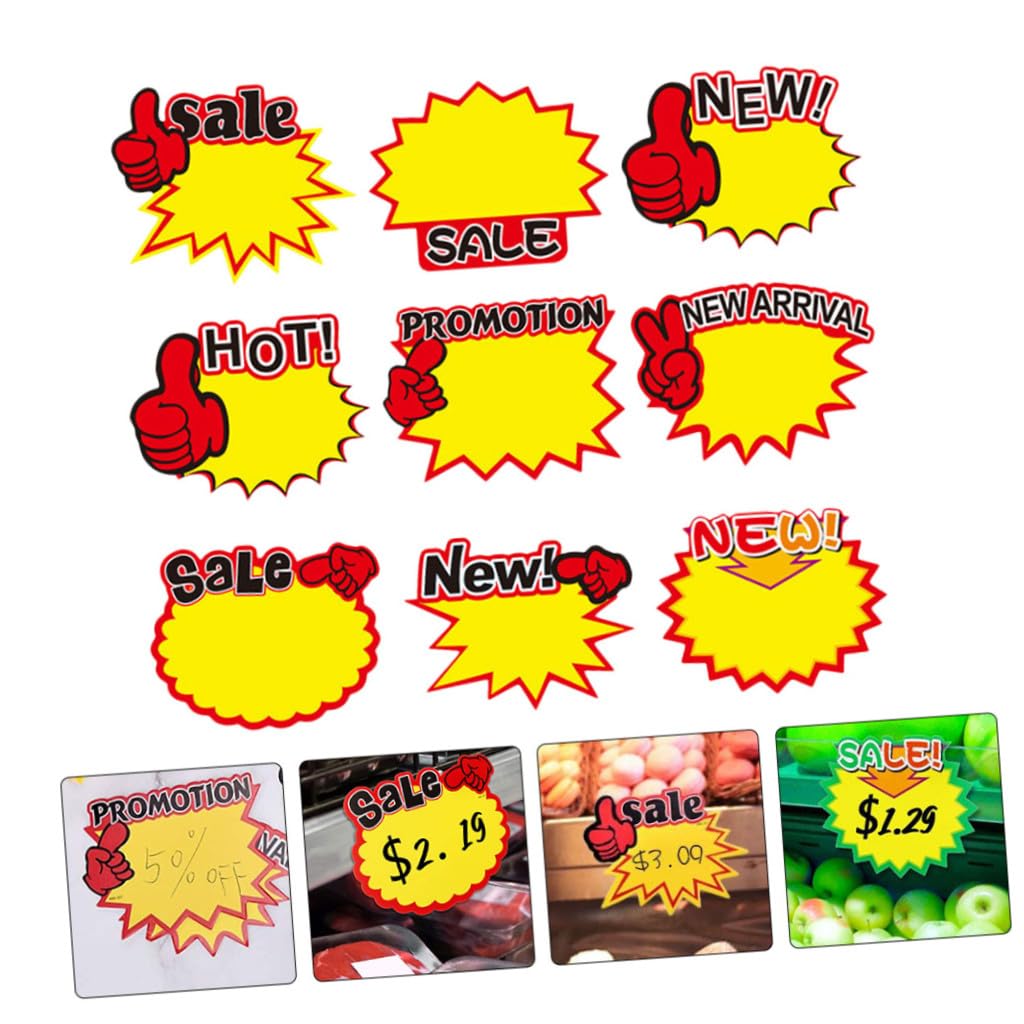 100stücke Preisetiketten Werbungsschild Auffällige Preisschilder Für Supermarkt Einzelhandel Fundraising Garage Schule Buntes Design
