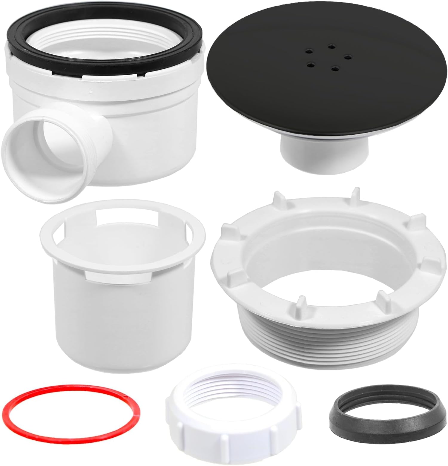 Noir Black Shower Waste Fast Flow 90mm Fast Flow 40mm Trays