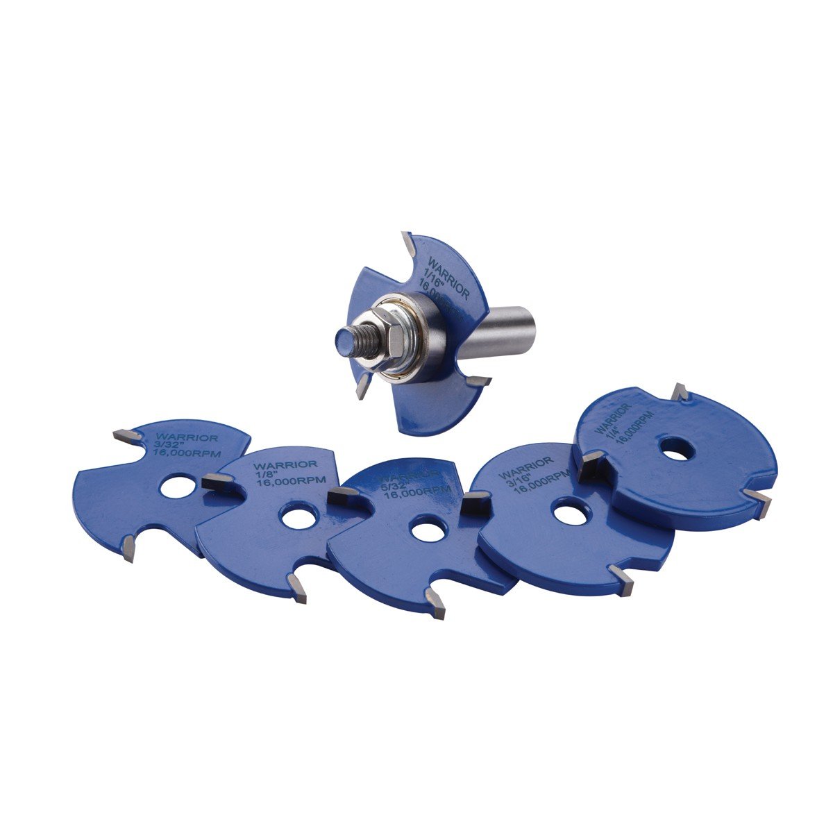 Carbide Tip Slotting Cutters Router Bit Set 7 Pc Warrior Item68876