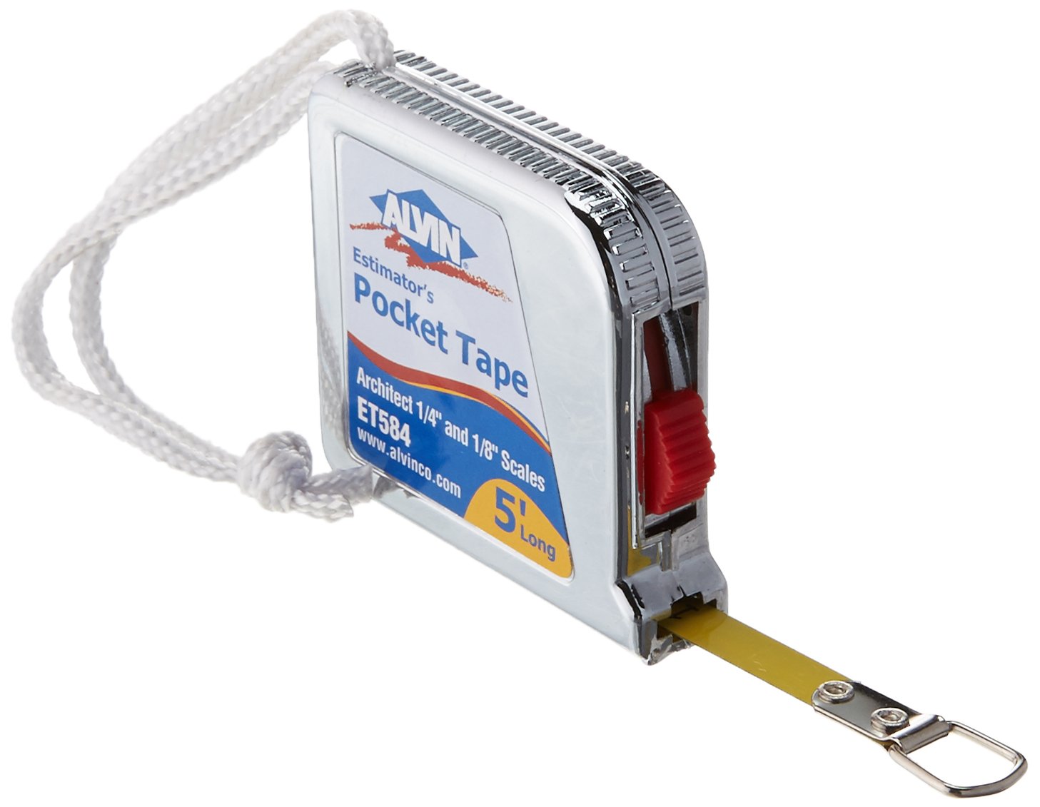 Alvin, ET584, Estimator's Pocket Tape, Architect 0.25" and 0.125" Scales