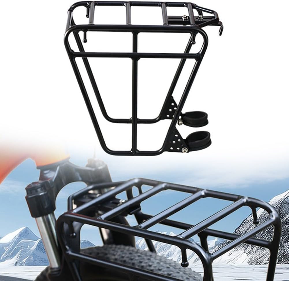 Aluminum Alloy Front Bike Rack Cargo Carrier for Mountain Bikes Electric Bicycles Scooters Large Capacity Lightweight