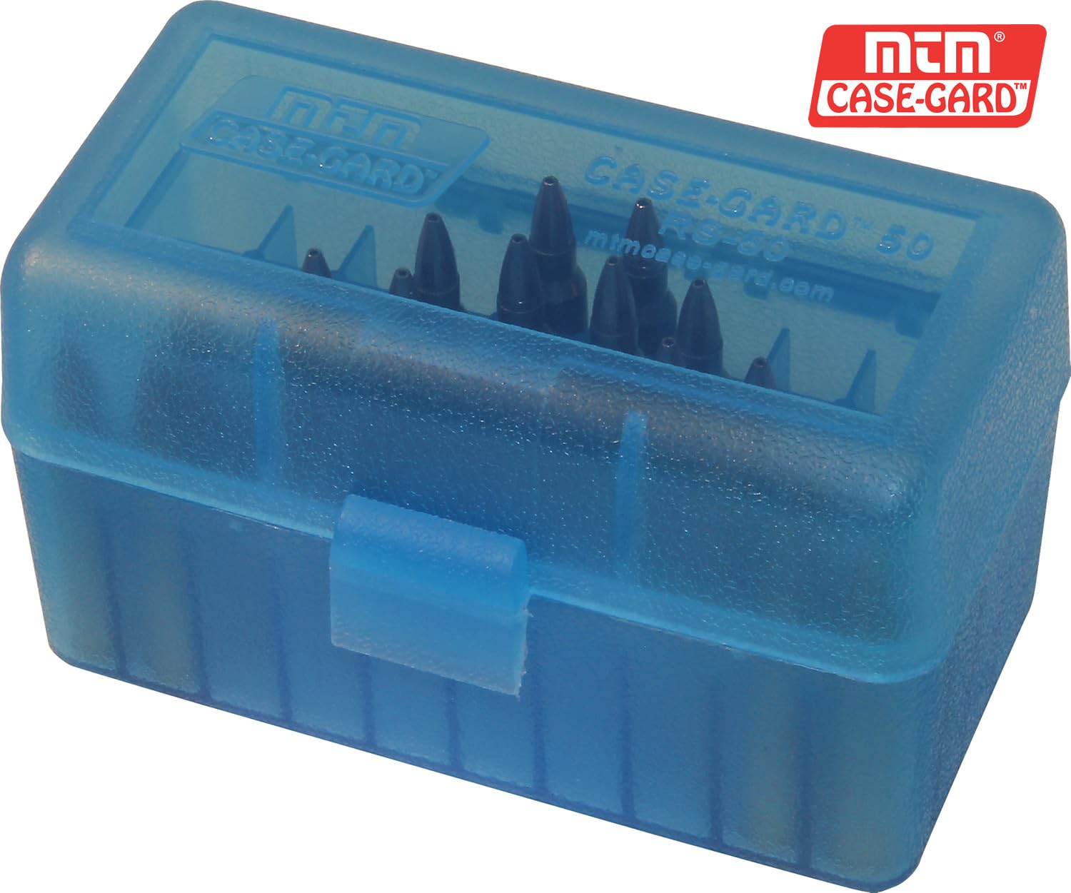 MTM 50 Round Rifle Ammunition Box RS-50 Transparent Blue (RS-50), Ansicht 2