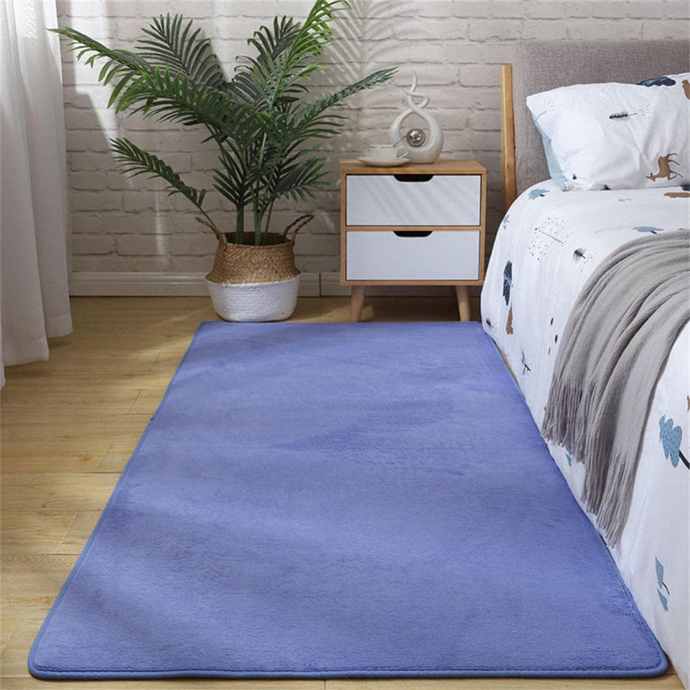 Tapis de salon moderne bleu LUNEZY grand tapis non glissant durable