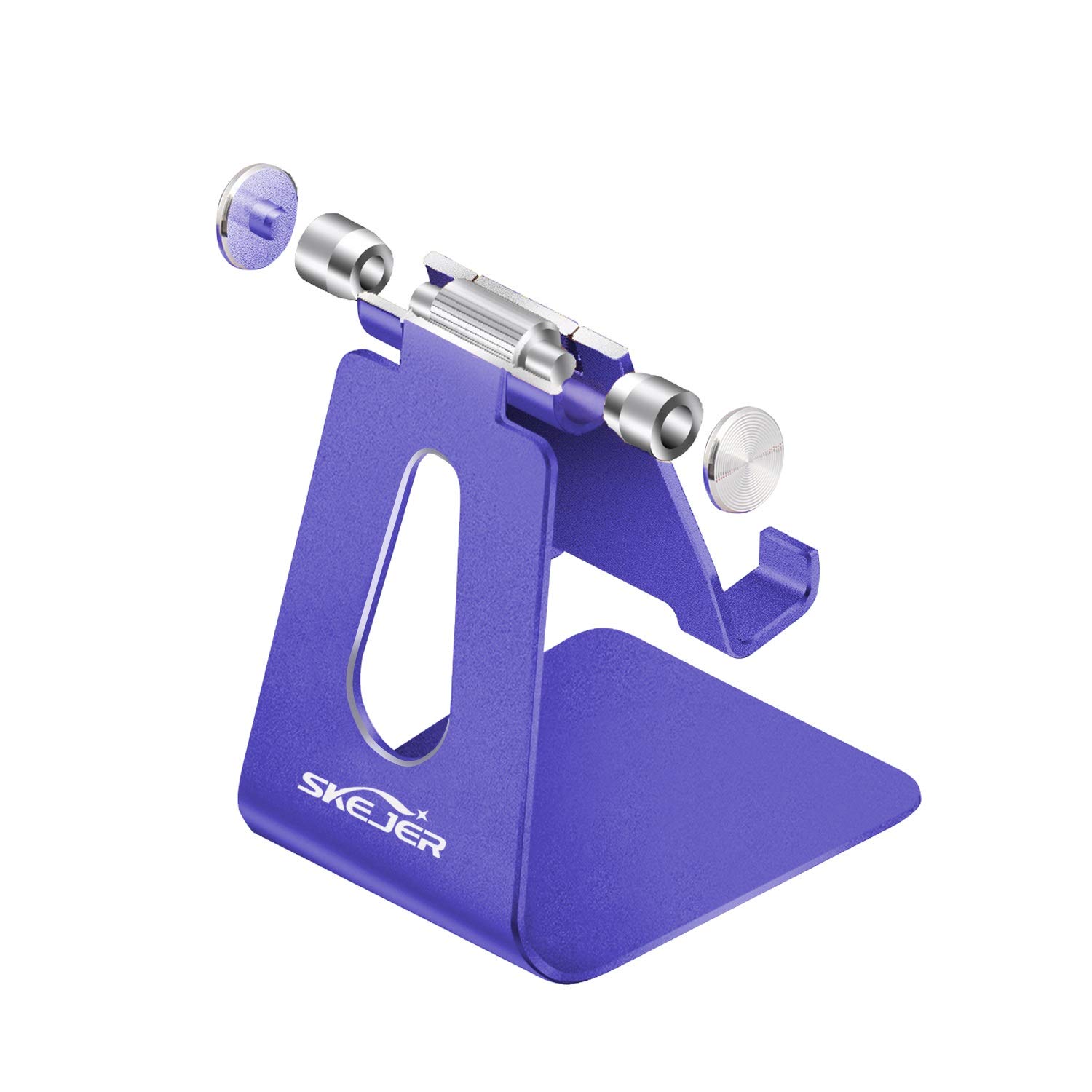 Soporte de teléfono celular, soporte de teléfono, soporte de tableta, soporte de escritorio de aluminio, compatible con todos los teléfonos inteligentes y tabletas de menos de 10 pulgadas.