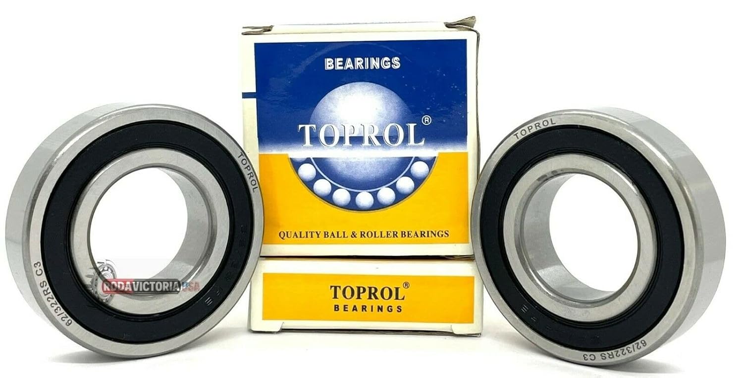 2X 62/32-2RS 32x65x17 32mm/65mm/17mm 62/32RS Ball Sealed Radial Ball Bearings