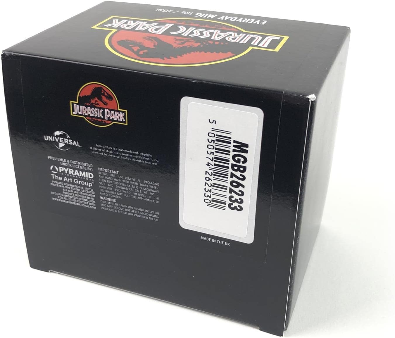Pyramid International Jurassic Park Mug (Logo Design) 11oz Ceramic Black Pod Mug in Presentation Gift Box - Official Merchandise image 3