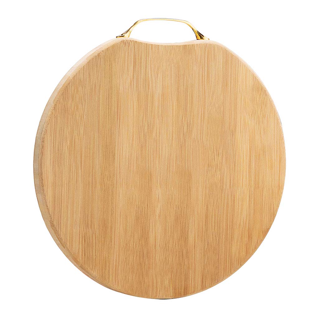 Tabla de Cortar Tabla de Cortar Redonda con asa para Cocina, Tabla para Cortar Pizza, Pan, Queso, Carne, Tres tamaños pequeños, 40 x 40 x 3 cm/15,74 x 15,74 x 1,18 Pulgadas