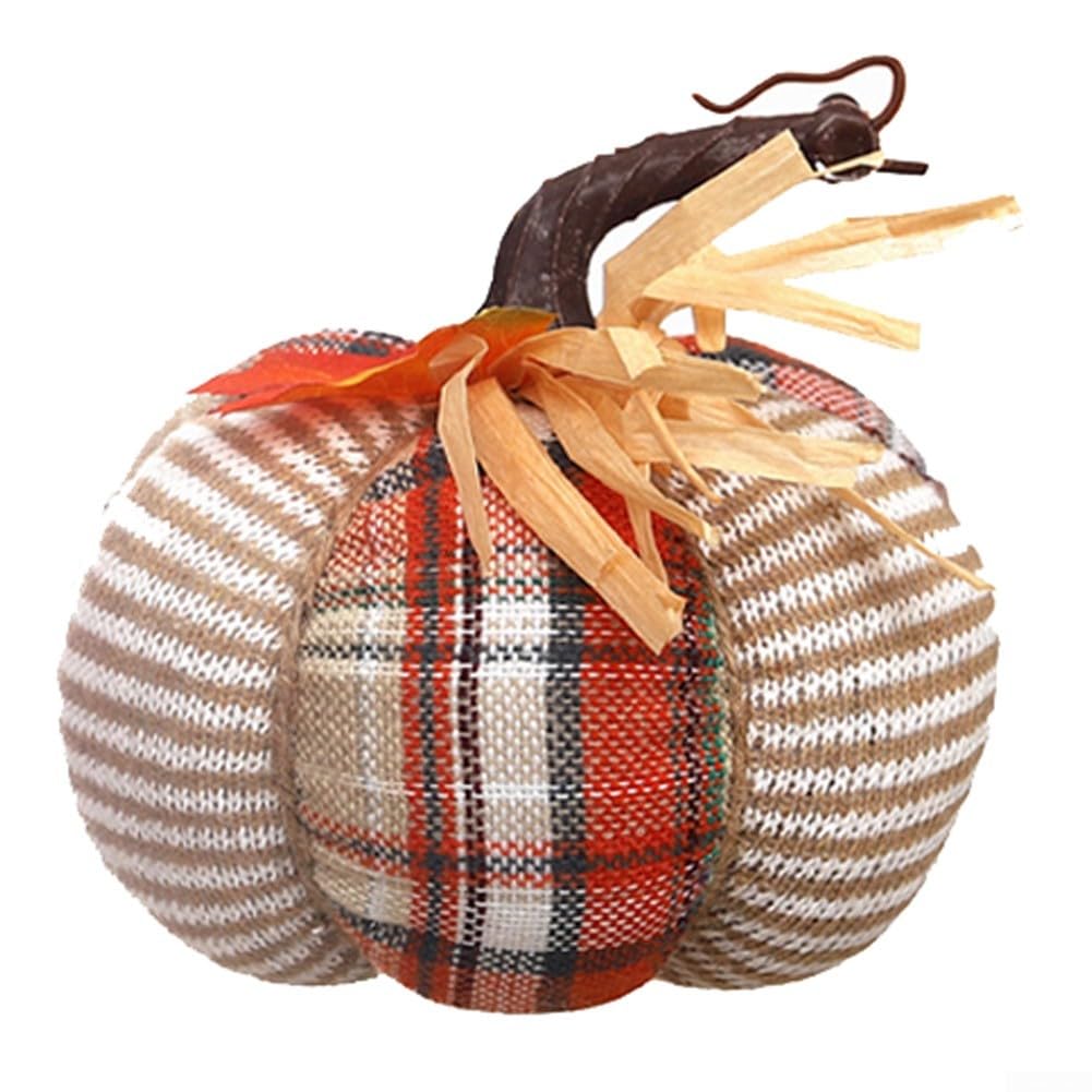 Citrouille Artificielle De DéCoratio,Citrouilles en Tissu De RéColte d'automne,à La Main Coton PP Citrouille De DéCoration,DéCoration De Table à La Maison,Accessoires De Photographie