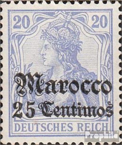 Prophila Collection Tedesco. Post Marocco 37b testati 1906 Germania-Stampa (Francobolli per i Collezionisti)