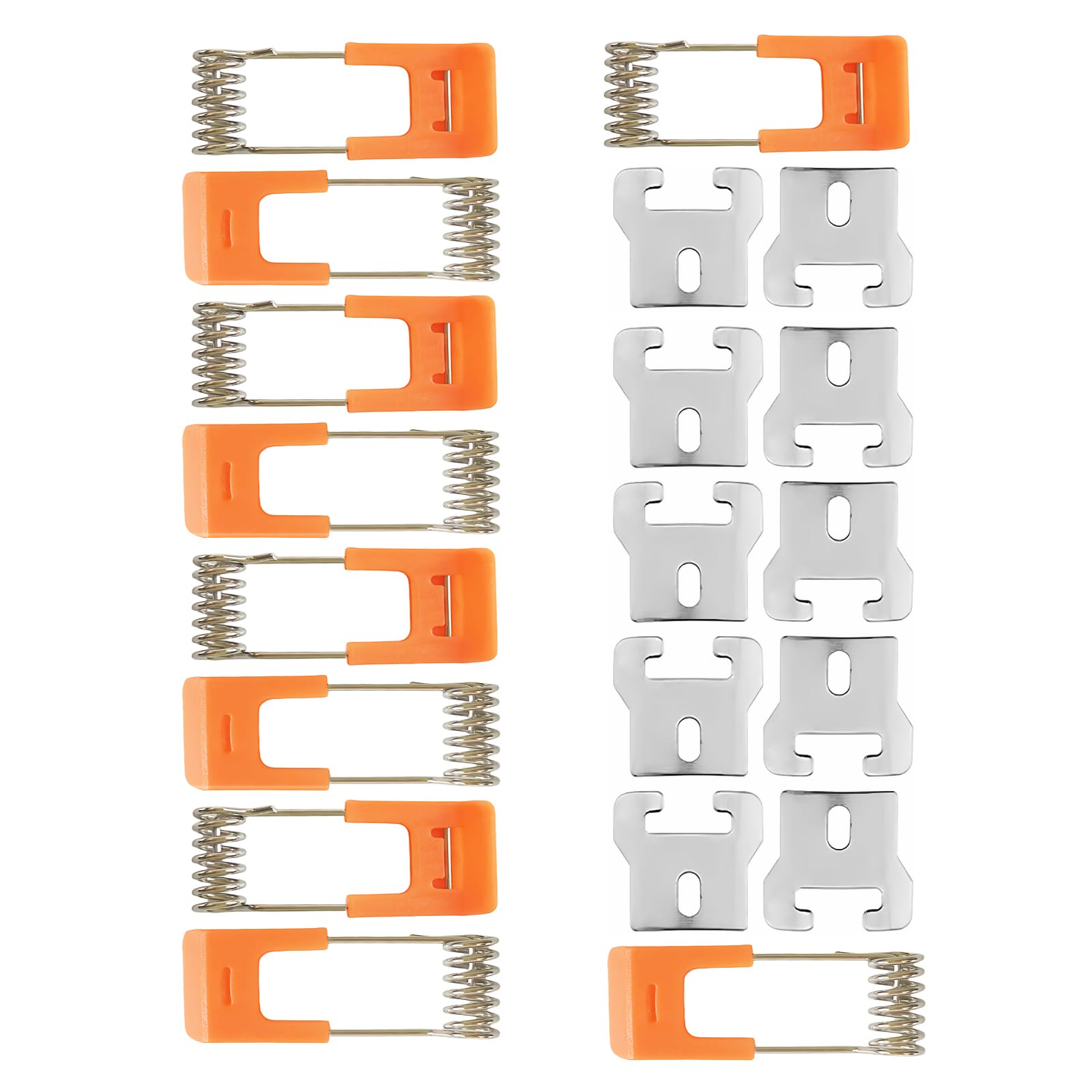 Photo 1 of 10 Sets Downlight Panel Lamp Spring Clips Light Emitting Diode Recessed Lighting Accessories Securing Clamps for Ceiling Lamp Canister Lights LED Strip Mounting/45x16mm/Orange