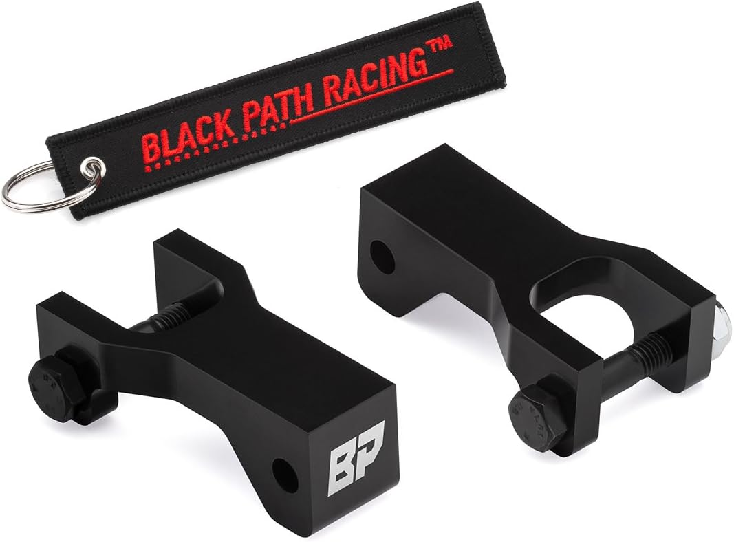 BlackPath - Fits Honda + Yamaha 3.5" Front Lowering Kit Raptor 250 + Banshee 350 + TRX 450R 400EX ATV (Black) T6 Billet