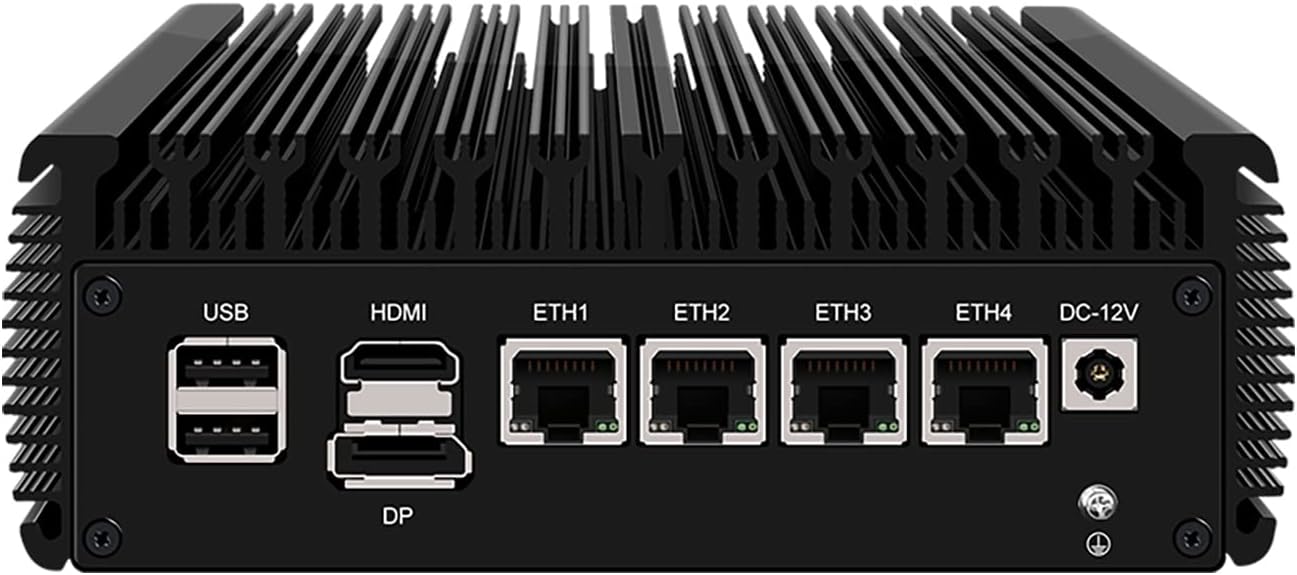 HUNSN Micro Firewall Appliance, Mini PC, pFsense, Mikrotik, OPNsense, VPN, Router PC, Intel N5105, RJ03m, AES-NI, 4 x Intel 2.5GbE I226-V LAN, Type-C, TF, M.2 WiFi 6 Slot, 8G RAM, 256G SSD