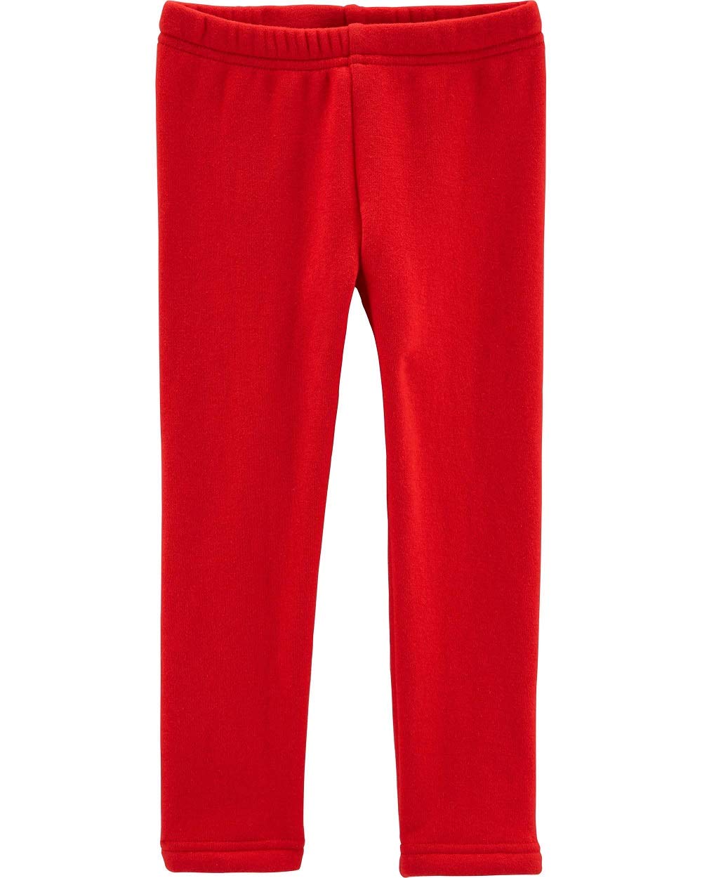 Carters Girls Cozy Fleece Leggings (Red/Solid, 6 Months)