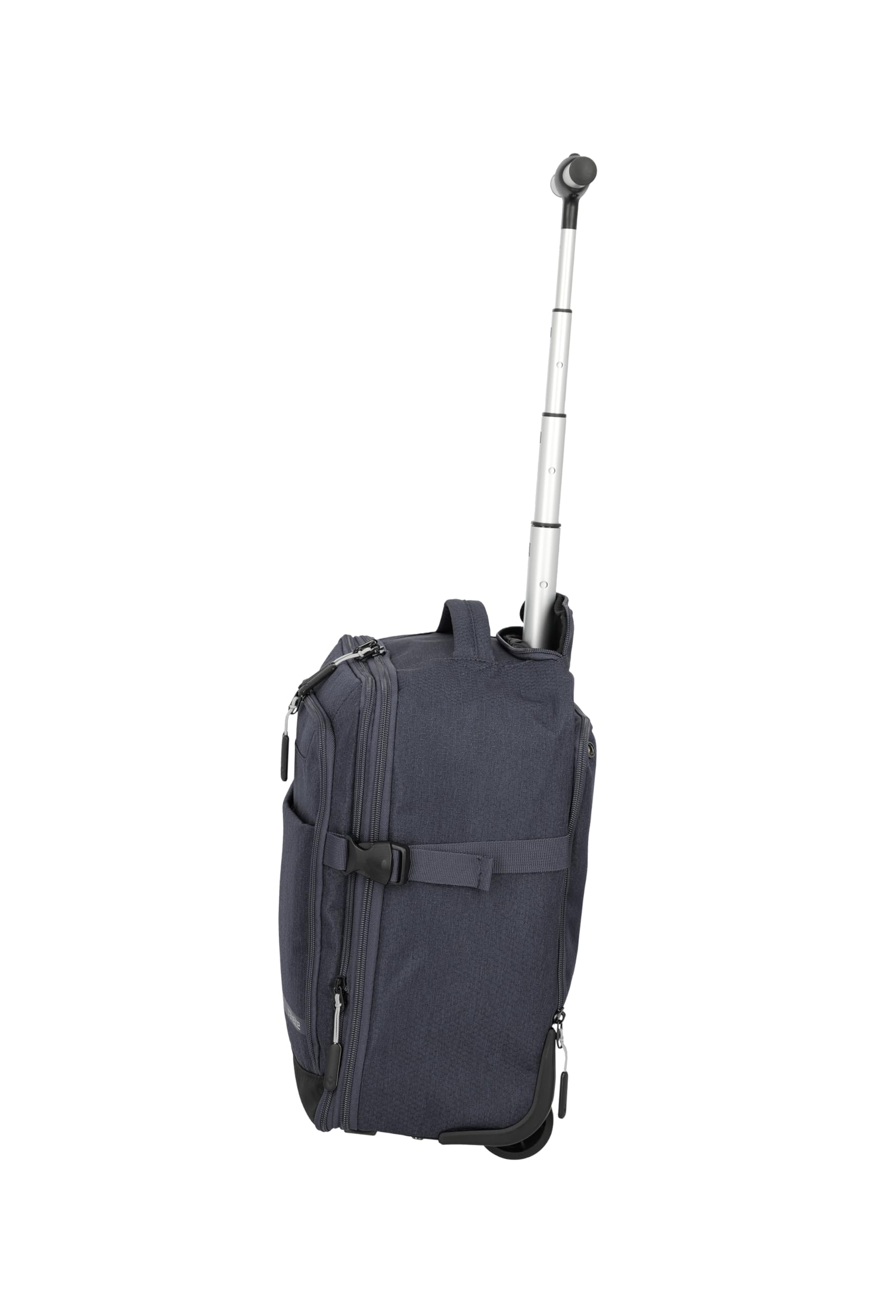 Travelite Rucksack KICK OFF, Laptopfach 15,6 Zoll, Handgepäck Rucksack mit Rollen und Teleskopgestänge, vielseitiger Reiserucksack, 30 x 40 x 20/23 cm, 24/28 L