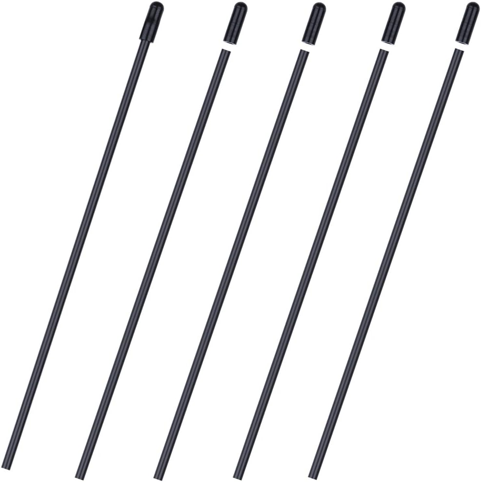 Hobbypark 5PCS Plastic Antenna Tube with Cap Black for RC Remote Control Vehicles Boats