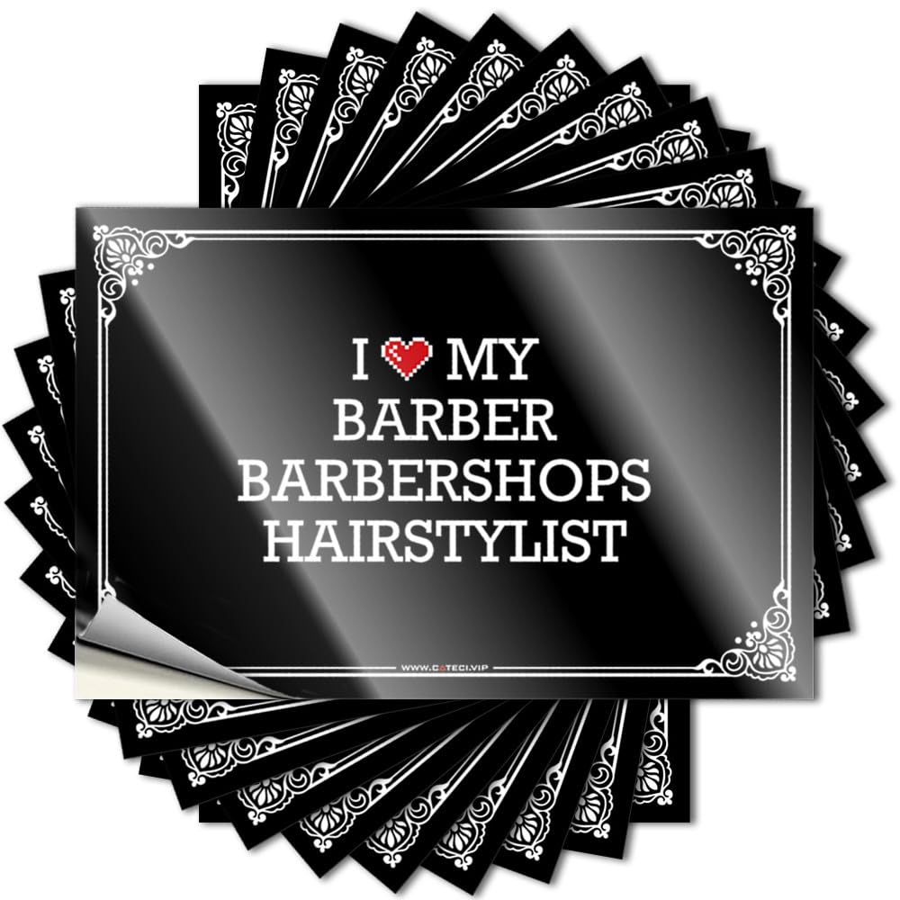 Funny Sticker Room Decor for Men Durable Vinyl - I Love My Barber Barbershops Hairstylist Tumbler for Indoor Use(8X12CM)
