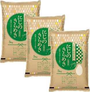 【新米先行予約】 令和8年産 茨城県産 にじのきらめき 精米 15kg(5kg×3袋)