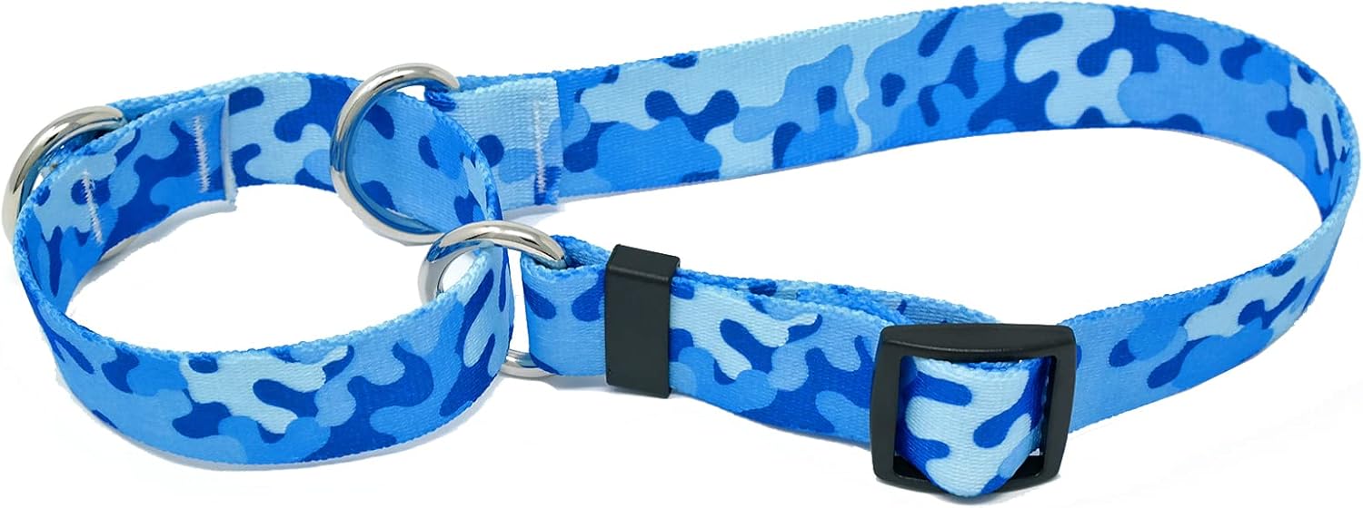 Yellow Dog Design Martingale Slip Collar, Camo Blue, Medium 20"