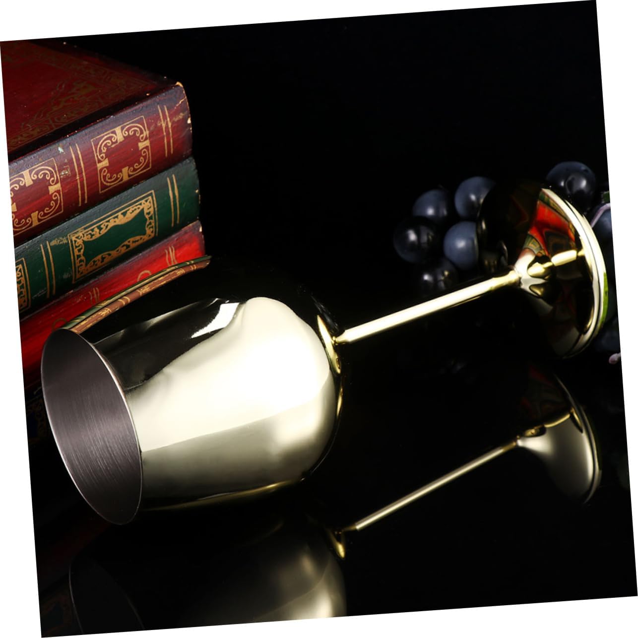 Ciieeo 2pcs Stainless Steel Wine Goblets Drinking Cups for Weddings Parties and Anniversaries Stylish High-footed Design for Cocktails Wine