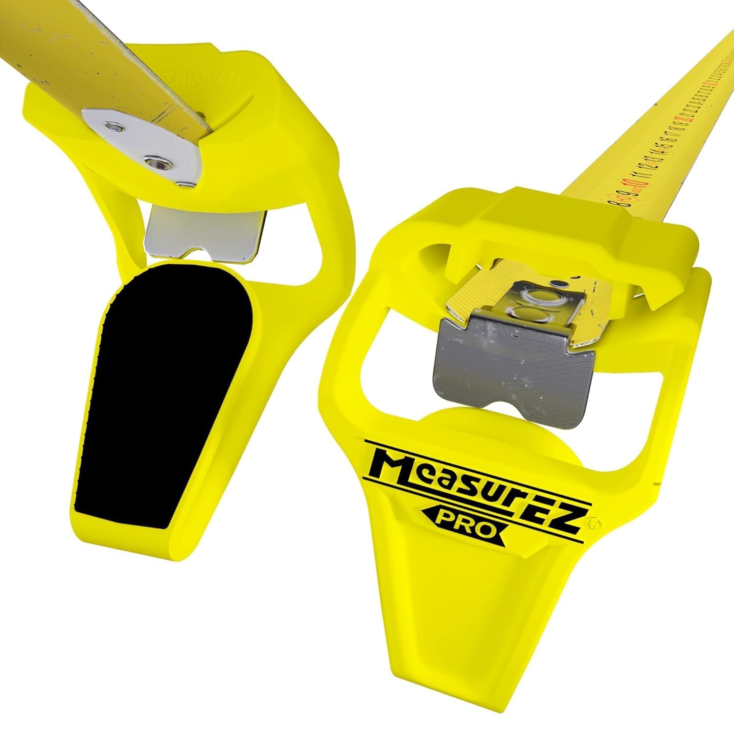 MeasurEZ No Slip Tape Measure Extension | Rubber Grip Hook for Round Edges | Measure Pipes, Columns & Curved Surfaces | Do-It-Yourself (DIY), Handyman, Construction Gift & Stocking Stuffer | USA Made