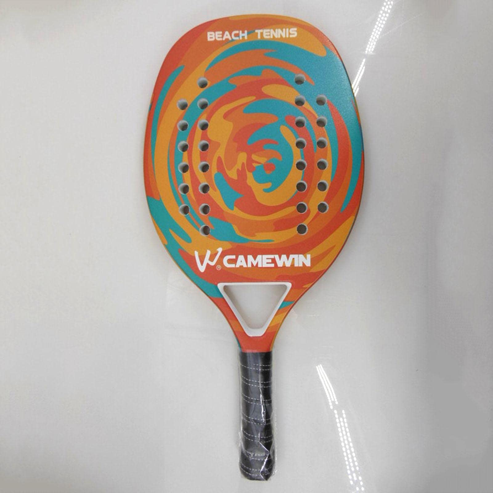 Harilla Beach-Tennisschläger mit Balltasche, Carbonrahmen, Unisex, stoßfest, leicht, für, Training, Tennis, Outdoor-Spiele, Anfänger, Orange