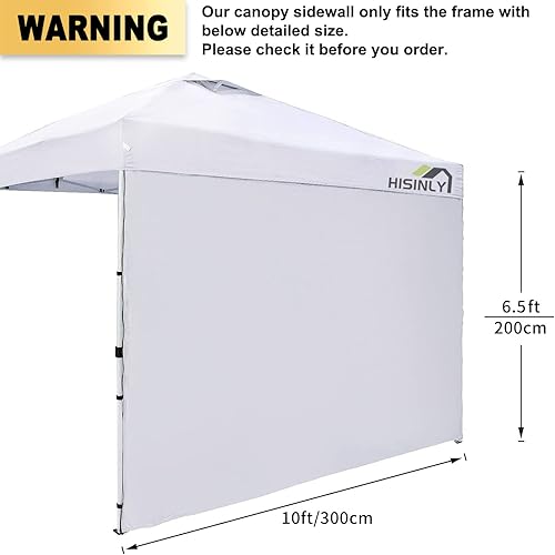 Miniatura 2 de Hisinly Paredes laterales de tienda de campaña instantáneas para toldo desplegable de 10 x 10 pies, impermeable 300D, 4 paredes laterales con