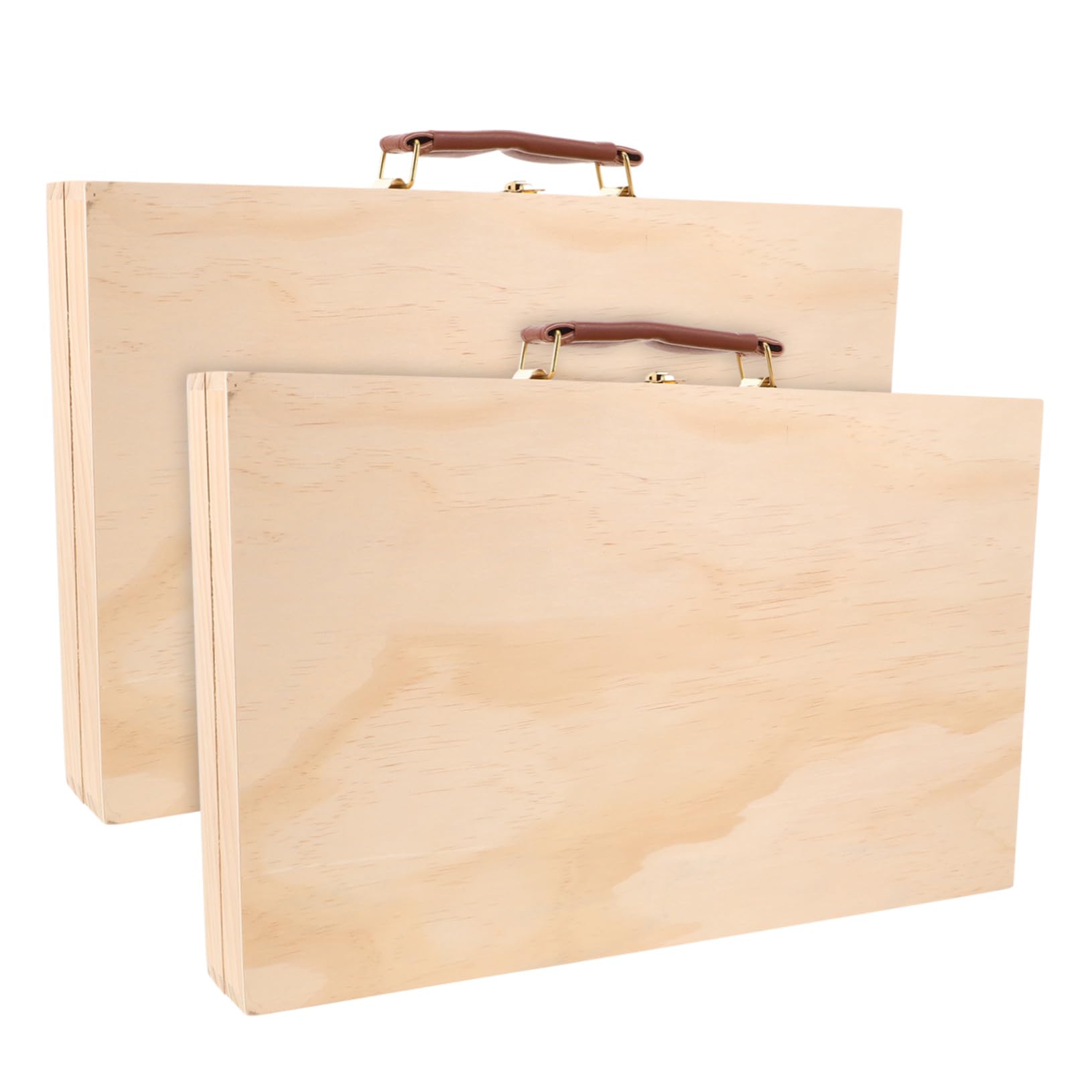 SOIMISS 2stücke Holzaufbewahrungsbox Tragbar für Künstlerbedarf Geeignet für Ölmalerei im Freien und Atelier mit Mehreren Fächern und Ergonomischem Tragegriff