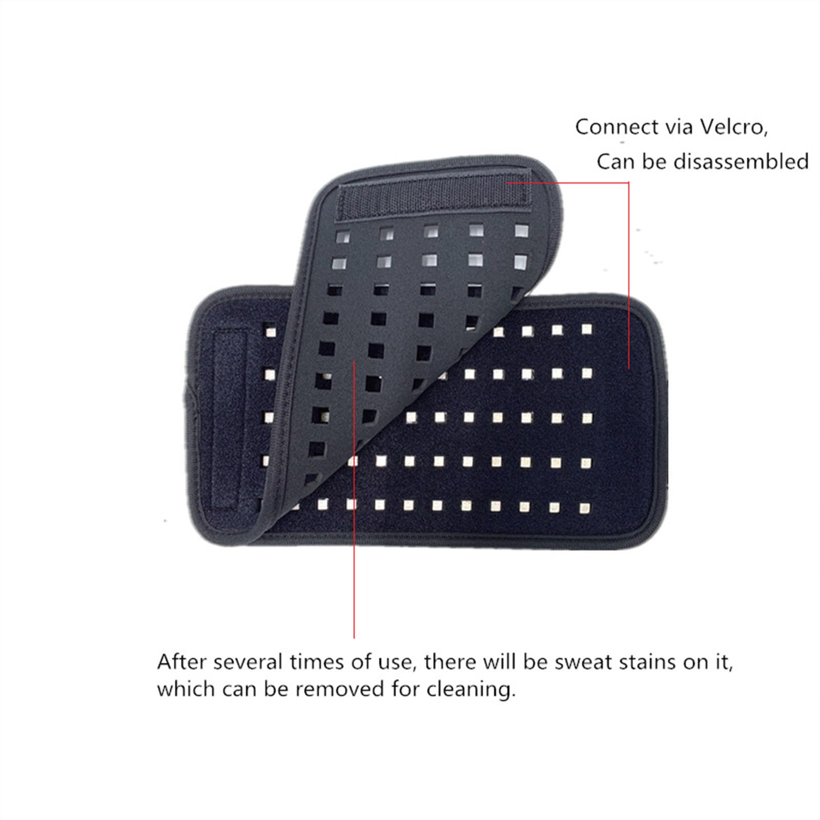 Envoltura de brazo de terapia de luz roja – Dispositivo infrarrojo de 660/850 Nm para alivio del dolor y recuperación, cinturón ajustable para brazos, rodillas, piernas y curación muscular.