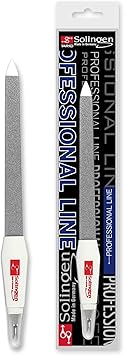 Solingen Sapphire Nail File & Cuticle Trimmer Dual-Sided Professional Nail File for Fingernails & Toenails Durable German Steel 2-in-1 Manicure Tool Large Size