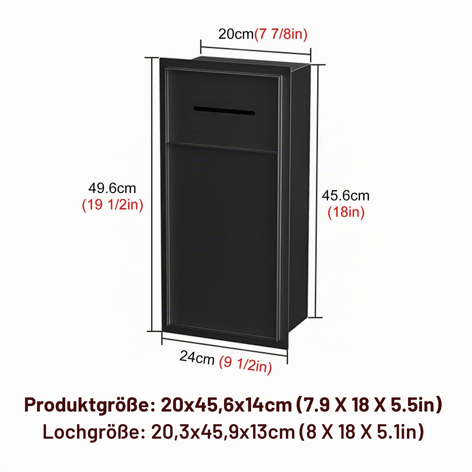 Toilettenpapierhalter Unterputz 2-in-1-Badezimmernische zum Verfliesen, Versteckter Mülleimer und Toilettenpapierhalter, Platzsparender, Moderner Kosmetiktuchhalter
