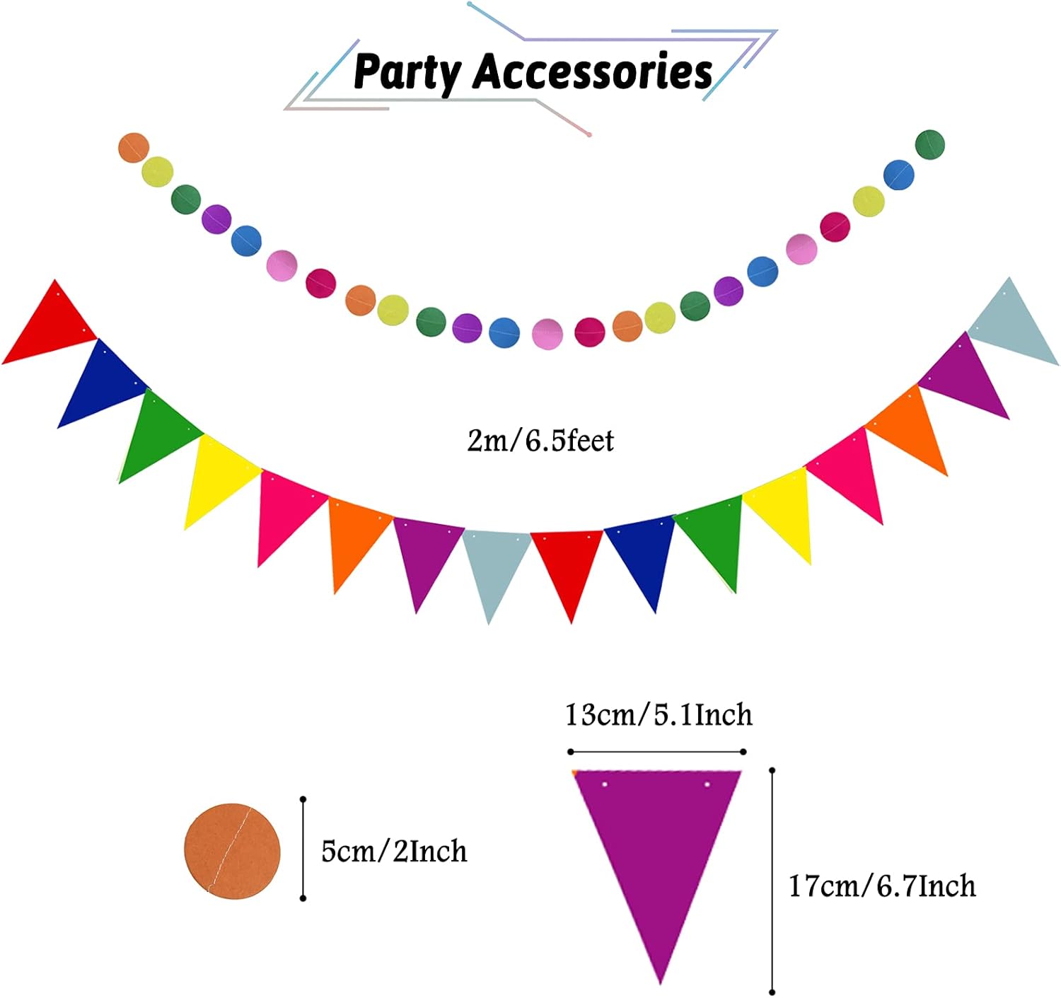 ZERODECO Fiesta Party Decorations Set - Mexican Banners and Table cover, Fiesta Paper Fan and Pompoms, Garlands String and Pennant for Birthday Mexican Cinco De Mayo Coco Themed Party Supplies - Image 5