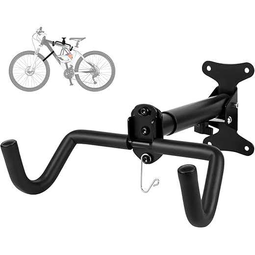 Leosprtze Cycle Cycle Wall Mount Hanger - Bike Wall Stand for All Types of Bicycles | Foldable Cycle Wall Mount Hanger for Indoor Outdoor Storage